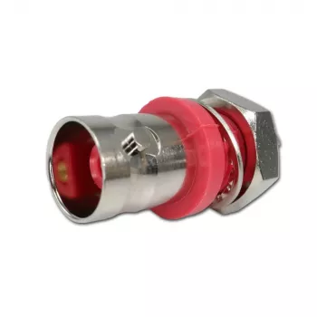 Telegärtner BNC-inbouwbus, geïsoleerd 50 Ohm, rode isolatiefles, Z01 - 1 stuk (J01001C0043)