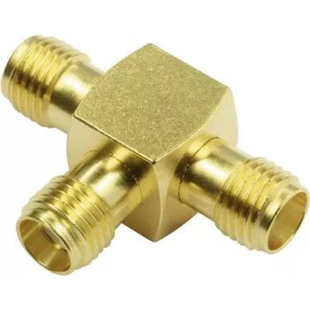 Telegärtner SMBA adapter SMA bus naar SMA bus, 50 Ohm, DC-18 GHz, vernikkeld messing J01155A0011