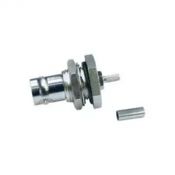 Telegärtner BNC-inbouwbus crimp/crimp 50 Ohm voor RG-316/U, nikkel/goud