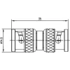 Telegärtner BNC adapter, BNC stekker naar BNC stekker, 50 Ohm, J01004A0806