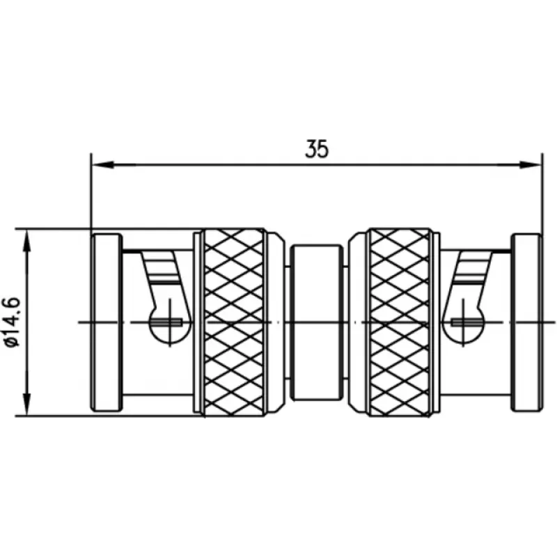 Telegärtner BNC adapter, BNC stekker naar BNC stekker, 50 Ohm, J01004A0806