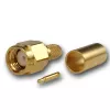 Telegärtner SMA-kabelstekker crimp/soldeer G01, RG-58C/U, goud, 1 stuk (J01150A0041Z)
