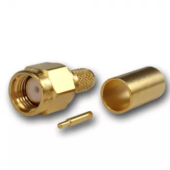 Telegärtner SMA-kabelstekker crimp/soldeer G01, RG-58C/U, goud, 1 stuk (J01150A0041Z)