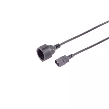 S CONN MAXIMUM CONNECTIVITY IEC C14 naar CEE 7/3 adapterkabel, 1mm², 2m, zwart 09-07035
