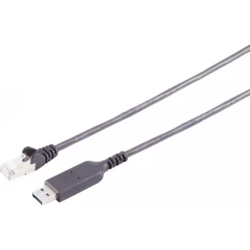 S CONN MAXIMUM CONNECTIVITY USB-A naar RJ45 Gigabit Ethernet-adapterkabel, 5 m, zwart (13-52055)