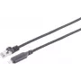 S CONN MAXIMUM CONNECTIVITY USB-C naar RJ45 Gigabit Ethernet-adapterkabel, 1,5 m, aluminium, zwart (14-51155)