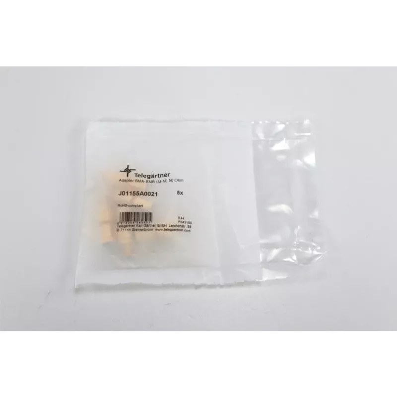 Telegärtner coaxiale adapter SMA-stekker naar SMB-stekker 50 Ohm J01155A0021