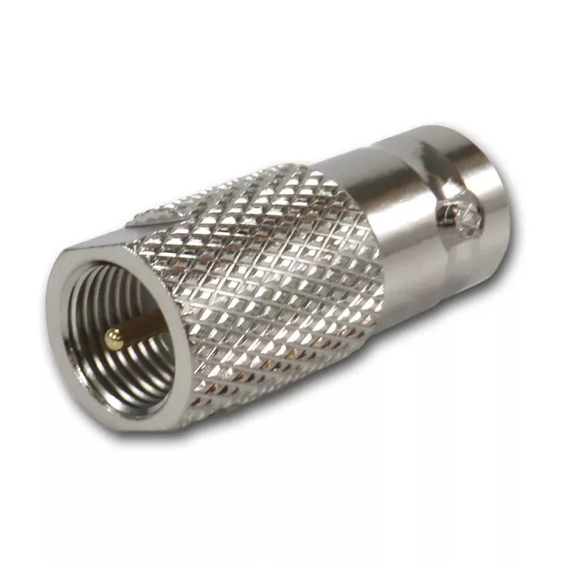 TELEGÄRTNER J01008F0068 BNC-bus naar FME-stekker coaxiale adapter, 50 Ohm, recht, vernikkeld messing