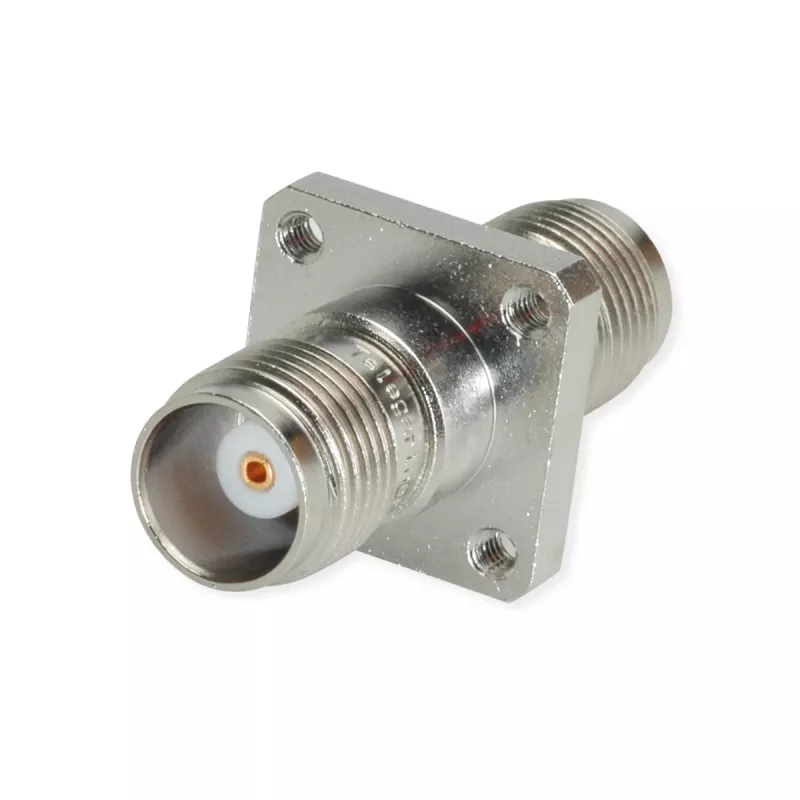 Telegärtner TNC-bus naar TNC-bus rechte coaxiale adapter, 50 Ohm, DC tot 11 GHz, vernikkeld messing