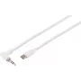 S CONN MAXIMUM CONNECTIVITY USB-C audiokabel, 3,5 mm haakse stekker, TRS, wit, 2 m (14-06036)