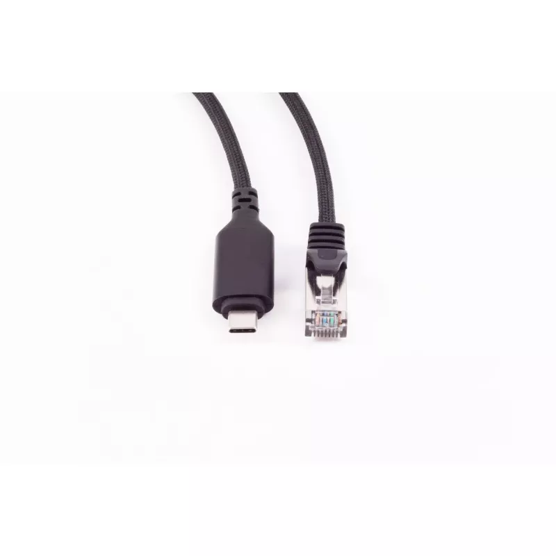 SHIVERPEAKS USB-C naar RJ45 Gigabit Ethernet-adapterkabel, aluminium, zwart, 1m (BS14-51025)