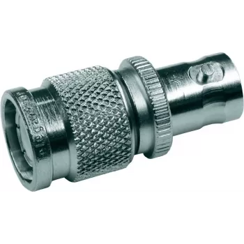 Telegärtner BNC-bus naar TNC-stekker adapter, 50 Ohm, vernikkeld messing, DC-4 GHz, recht