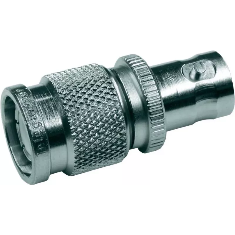 Telegärtner BNC-bus naar TNC-stekker adapter, 50 Ohm, vernikkeld messing, DC-4 GHz, recht