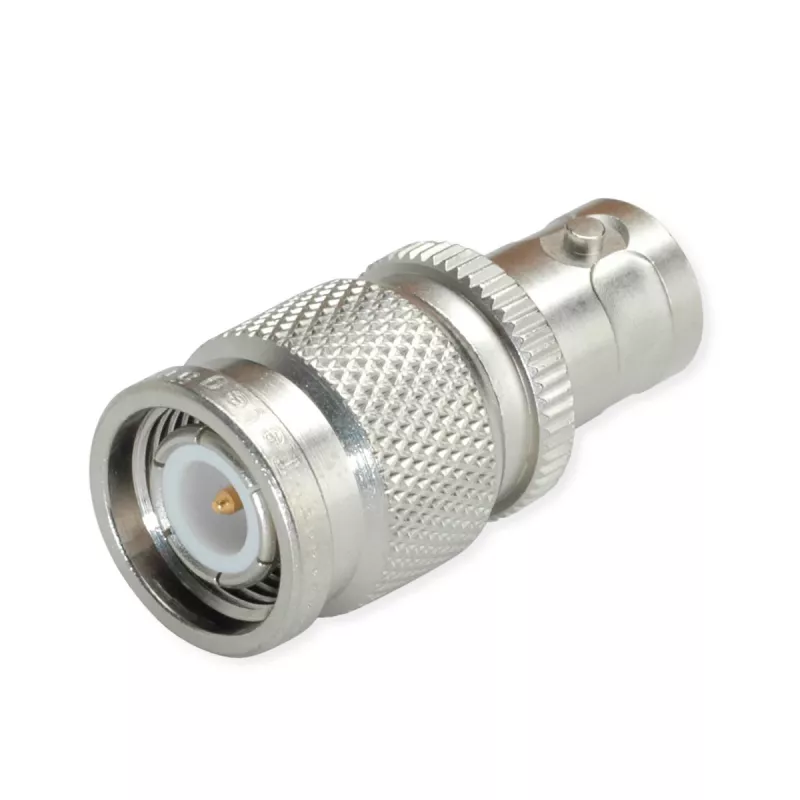 Telegärtner BNC-bus naar TNC-stekker adapter, 50 Ohm, vernikkeld messing, DC-4 GHz, recht