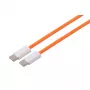 S CONN MAXIMUM CONNECTIVITY USB-C naar USB-C oplaadkabel 240W, 3m, oranje gevlochten textiel 14-22047
