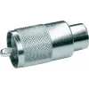 Telegärtner UHF-kabelstekker PL259 voor RG-213/U, PTFE-isolatie, vernikkeld messing, 5-pack J01040B0602