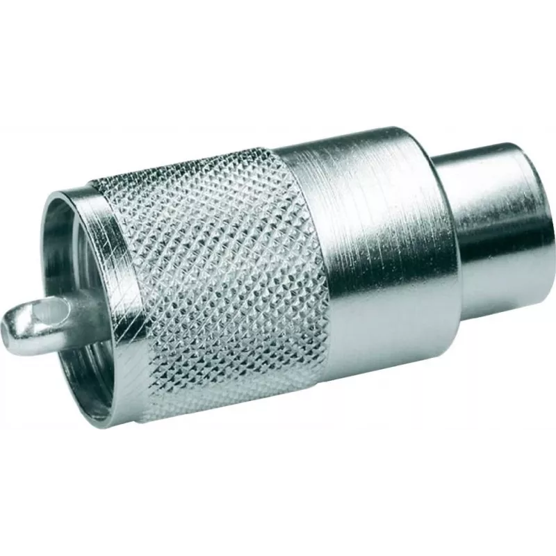 Telegärtner UHF-kabelstekker PL259 voor RG-213/U, PTFE-isolatie, vernikkeld messing, 5-pack J01040B0602