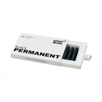 Montblanc Permanent Black inktpatronen voor vulpennen, 8-pack (107757)