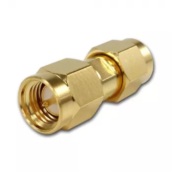 TELEGÄRTNER SMA-stekker naar SMA-stekker coaxiale adapter, 50 Ohm, DC-18 GHz, verguld messing
