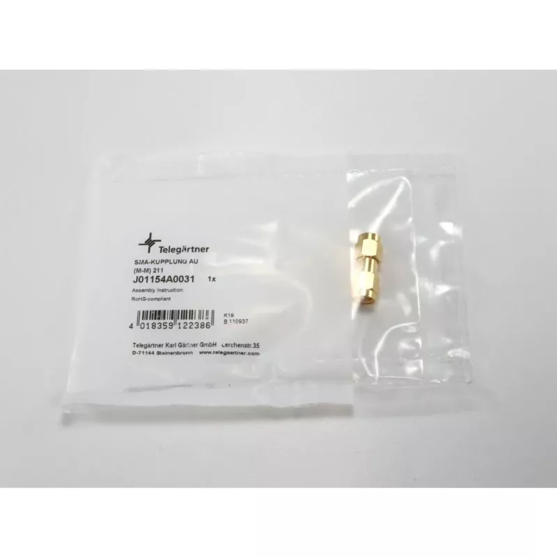 Telegärtner 100024793 coaxadapter SMA male naar SMA male