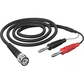 Telegärtner L00010A1845 1m BNC naar dual-banaan coaxiale meetkabel, zwart