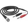 Telegärtner L00010A1845 1m BNC naar dual-banaan coaxiale meetkabel, zwart