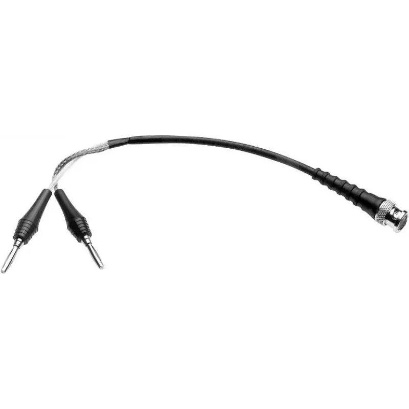 Telegärtner L00010A1845 1m BNC naar dual-banaan coaxiale meetkabel, zwart