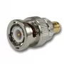 TELEGÄRTNER coaxiale adapter BNC-stekker naar SMB-bus, 50 Ohm, recht, vernikkeld messing J01008F0030