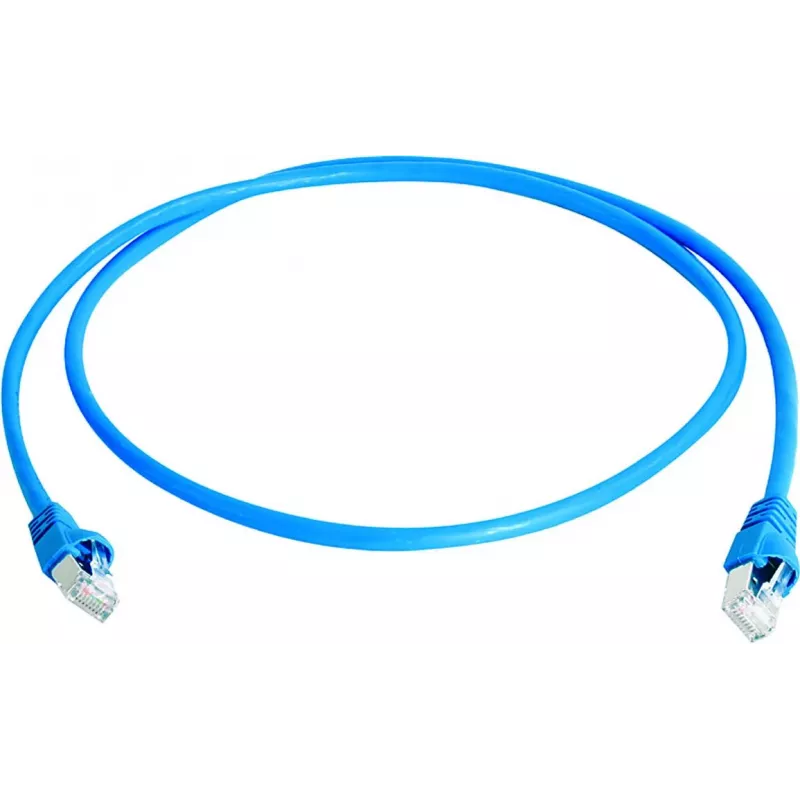 TELEGÄRTNER Cat.6A S/FTP-patchkabel, 1,5 m, blauw, LSZH, RJ45, 500 MHz L00001A0288