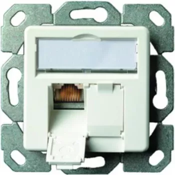 TELEGÄRTNER J00020A0523 AMJ-S Cat.6A afgeschermde inbouw-RJ45-aansluitdoos, 2-voudig, zuiverwit