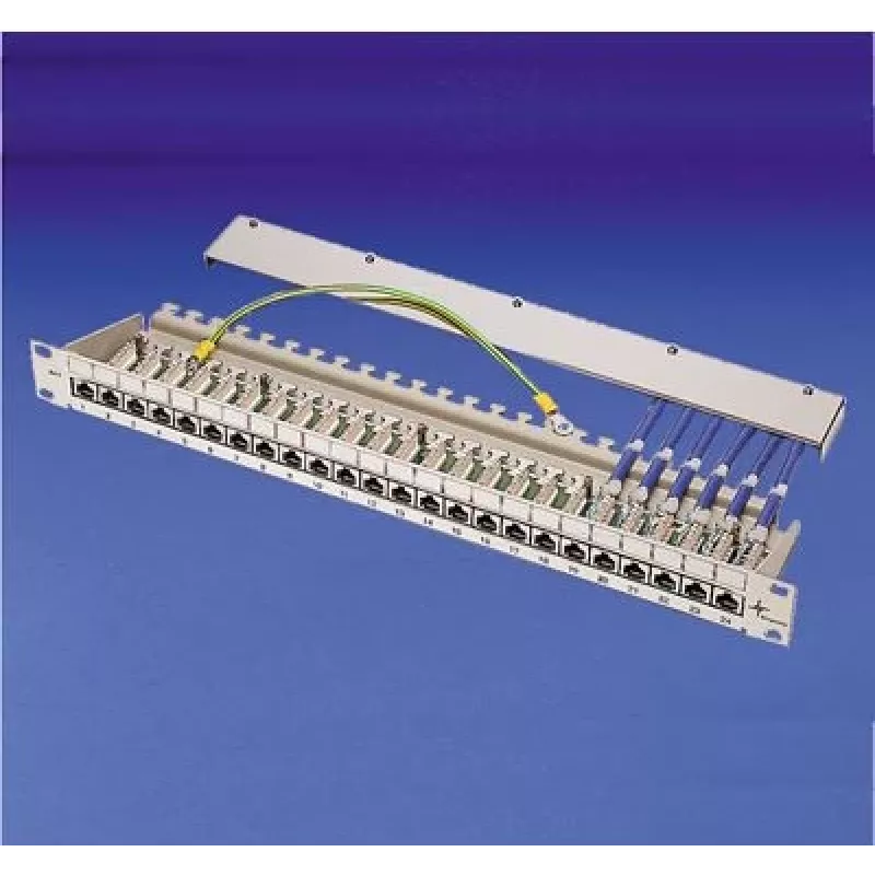 TELEGÄRTNER MPP16-HS 16-poorts modulair patchpanel, 1U, lichtgrijs RAL 7035 J02022A0050