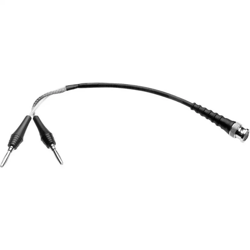 Telegärtner L00010A1844 0,5 m BNC naar 2x banaan coaxiale meetkabel, zwart