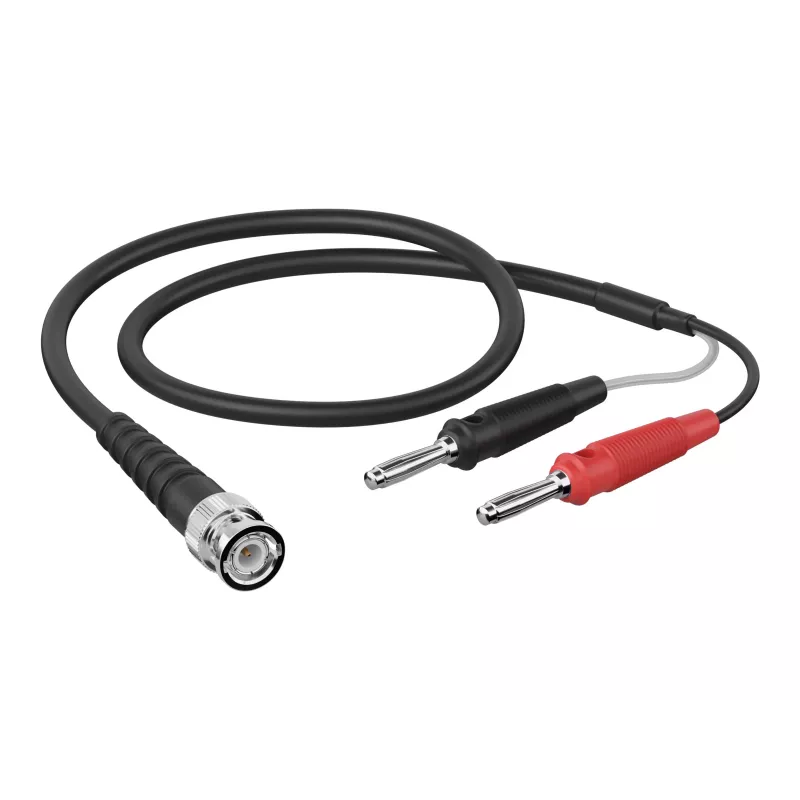 Telegärtner L00010A1844 0,5 m BNC naar 2x banaan coaxiale meetkabel, zwart