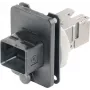 TELEGÄRTNER J80020A0005 RJ45 flensbus koppelset variant 4, 8P8C, Cat.6A, afgeschermd, zwart
