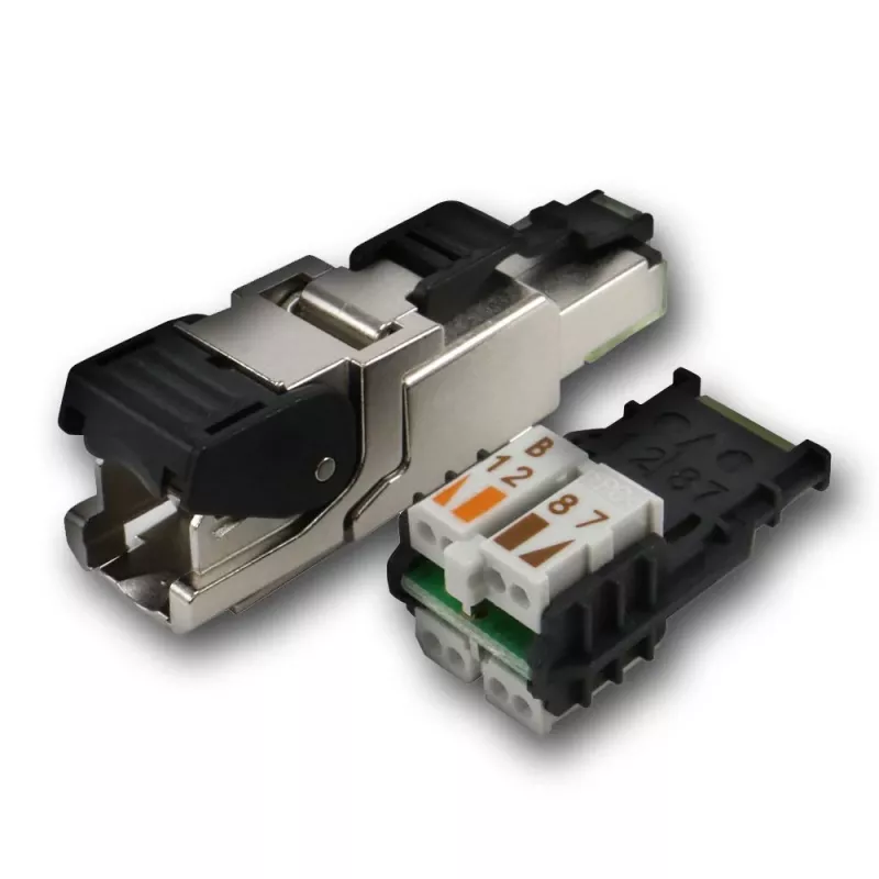 TELEGÄRTNER DataVoice Office Cat.6A afgeschermde RJ45 veldconfectoneerbare stekker, 5-9 mm J00026A2003
