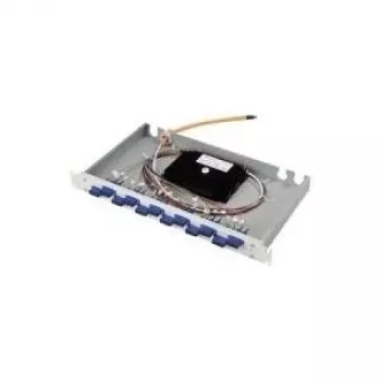TELEGÄRTNER 19 inch 1U glasvezel-patchpanel eco, 12x ST duplex-koppelingen, 12x ST pigtails, OM2 50/125 multimode, voorgemonteerd, rackmontage, zwart H02030B9000