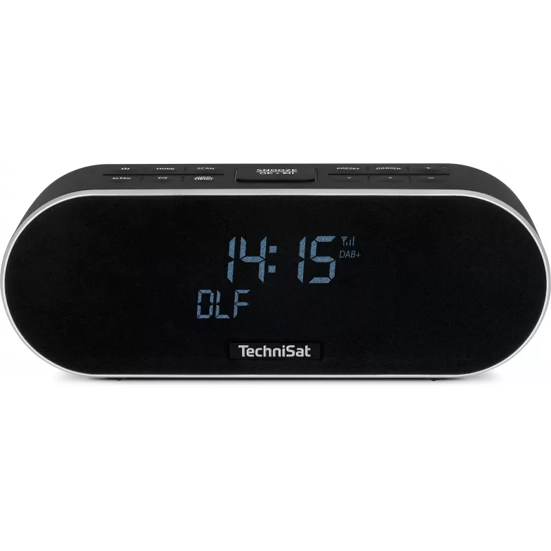 TechniSat DigitRadio 53 BT DAB+/FM-wekkerradio met Bluetooth en USB-lading, 3,5 VA-LCD, zwart
