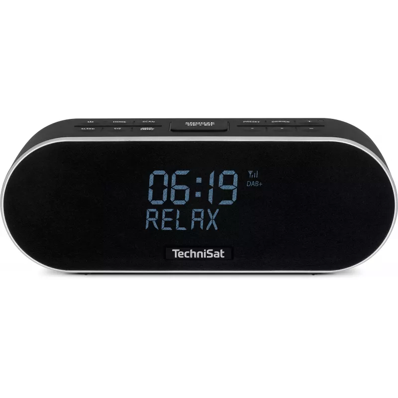 TechniSat DigitRadio 53 BT DAB+/FM-wekkerradio met Bluetooth en USB-lading, 3,5 VA-LCD, zwart