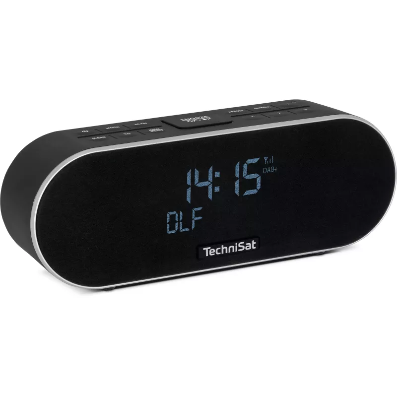 TechniSat DigitRadio 53 BT DAB+/FM-wekkerradio met Bluetooth en USB-lading, 3,5 VA-LCD, zwart
