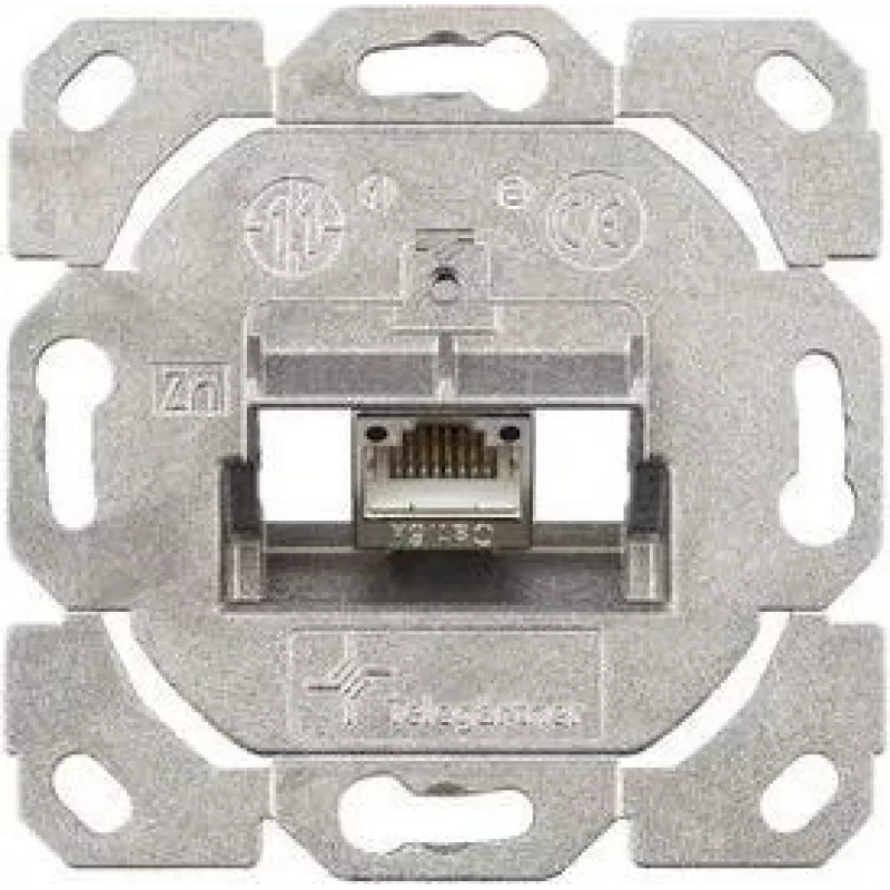 TELEGÄRTNER AMJ-S Cat.6A afgeschermde RJ45-aansluitmodule met afdekking, zuiver wit J00020A0514