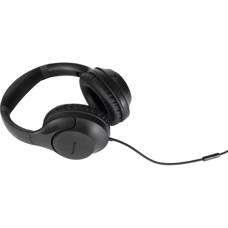 TechniSat Stereoman 3 gesloten bedrade koptelefoon met microfoon, 3m kabel, zwart 0000/9105