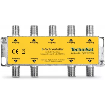TechniSat 8-voudige verdeler met DC-doorgang, zonder diodentkoppeling (0022/3110)
