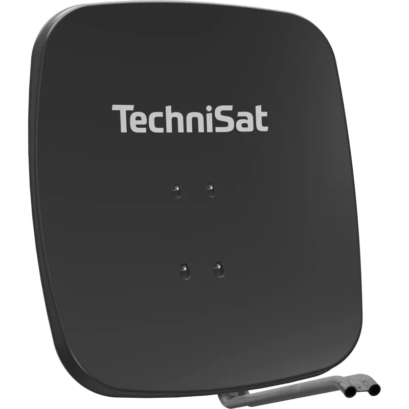TechniSat SATMAN 65 PLUS satellietschotel – 65 cm, 35,7 dBi winst, HDTV, mastmontage, lichtgrijs