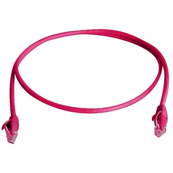 Telegärtner 100009033 RJ45-patchkabel, CAT 6, 10,0 m, rood, vlamvertragend, met knikbescherming