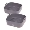 LURCH 2-delige siliconen bakvormenset voor heteluchtfriteuse 17 x 17 cm 00070205