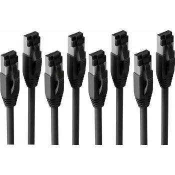 S CONN MAXIMUM CONNECTIVITY Cat. 8.1 F/FTP PIMF LSZH-patchkabel, 10m, zwart, 4-pack SC08-41075-4