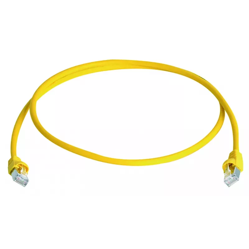 TELEGÄRTNER TEGA Cat.6A S/FTP-patchkabel, 4m, geel, LSZH L00003A0185