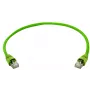 Telegärtner 100008111 RJ45-patchkabel, CAT 6a SF/UTP, 0,5 m, groen, met knikbescherming-tule