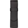 JÜSCHA Alassio etui voor 2 schrijfwaren, echt leer, zwart, klepsluiting (2610)