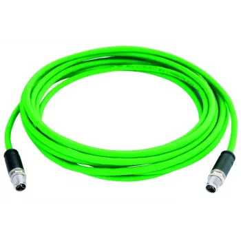 TELEGÄRTNER TEGA L80000A0000 STX M12 X-coded Cat.6a Industrial Ethernet-patchkabel, 0,5 m